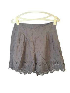 Dylan Cotton Eyelet Shorts Charcoal Black Size M NWT
